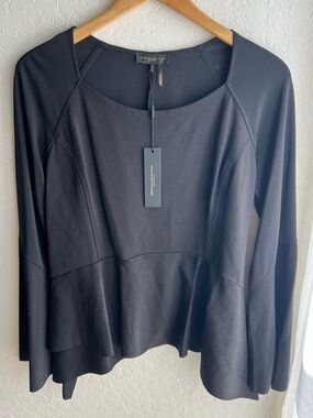 Donna Karan Black Long-Sleeve Top